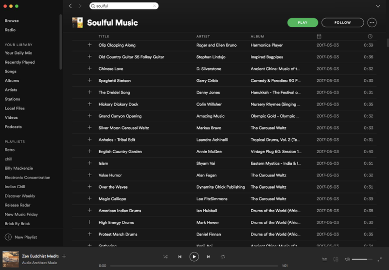 Aspecto de Soulful Music antes de su desaparición. Captura: MBW